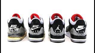 A Review and Comparison of The Air Jordan 3 Black Cement (1994 vs 2001 vs 2011 vs 2018)