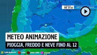 Meteo Animazione: la Pioggia, il Freddo e la Neve previsti fino al 12 gennaio