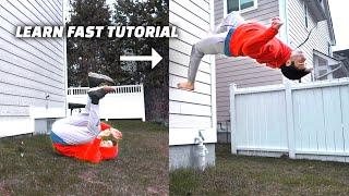 How to Wall Flip Parkour - At Home Easy - Turning a Backroll into a Backflip off Wall