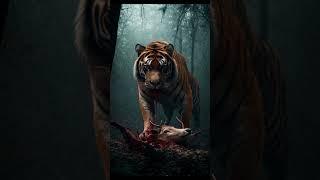 "The Jungle’s Brutal Reality!  Tiger’s Fierce Hunt Caught on Camera! " #wildlife #wildx #shorts