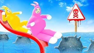 DEATH Slide Into Minefield - Super Bunny Man (Funny Moments)