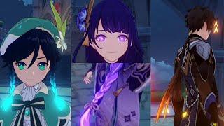 The 3 Archon's has a Glow in the Dark Hair (BUG) | Genshin Impact