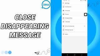 How To Disappearing Message Close On Imo App