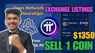 Pi network coin sell हो जाएगा Withdrawal @ $1375 | Exchanges Partnership Price Surge new update news