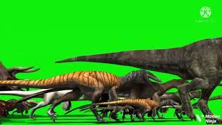 Dinosaur Stampede Green Screen