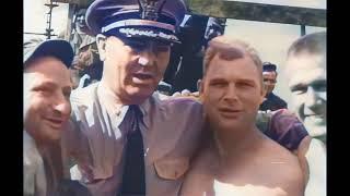 Jack Dempsey & Gene Tunney - WW2 Newsreel in Color