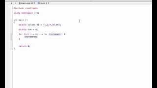 Find the sum or average of array values (C++ programming tutorial)