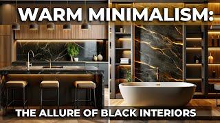 Warm Minimalism The Allure of Black Interiors