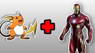 Raichu + Ironman combining drawing! | Pokemon!  #short