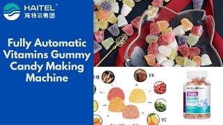 Fully Automatic kids oemga soft gummy bear candy making machine Multivitamin jelly candy line