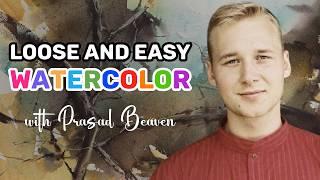 Plein air WATERCOLOR lesson by Prasad Beaven | FREE watercolor tutorial | easy watercolor painting