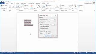 How to Convert Text to Table in Word 2013