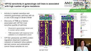 Vincerx Preclin and Preliminary Clinical Data PTEFb/CDK9 Inhibitor VIP152 Gynecologic Malignancies