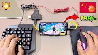 How to play free fire with keyboard mouse in mobile | Buy & setup keymapping 4 in 1 mix pro combo