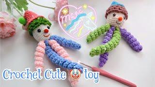 ‼️Crochet Cute Clown Toy tutorial. Can be given as a gift for children | By Grace