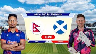 Nep vs Sco Live T20 Match - Tri-Series 2025 | Nepal vs Scotland Live Cricket Match Today