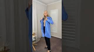 Azure blue trench coat | How to style | Comfortable office outfits