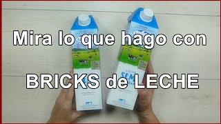 Reciclaje navideño con un BRICK de leche / Faroles navideños