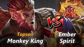 Topson mid Monkey King vs Ember Spirit | First 10 minutes