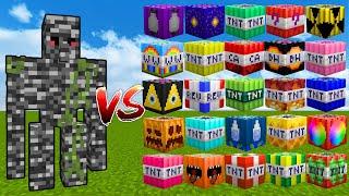 Bedrock Golem vs ALL TNT | Minecraft Mob Battle