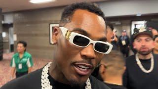 Jermell Charlo gets heckled by Fan after Gervonta KO of Frank Martin!