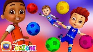 Learn Colors with Football - Kids Play with Colorful Football/Soccer Balls | ChuChu TV Funzone Games