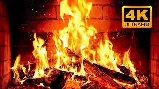  Fireplace 4K UHD! Christmas Fireplace with Crackling Fire Sounds. Fireplace Ambience