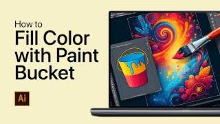 Adobe Illustrator - How To Fill Color with the Paint Bucket Tool