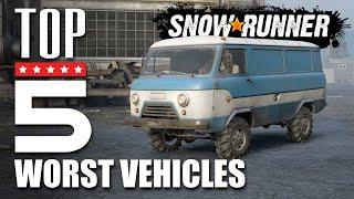 Top 5 WORST Vehicles in #Snowrunner (PS4)