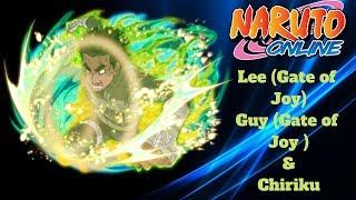 Naruto Online | Lee (Gate of Joy), Guy (Gate of Joy) & Chiriku 4* Arena Gameplay