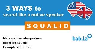 SQUALID pronunciation | Improve your language with bab.la