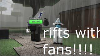 (DEINBAG IN SERVER) Doing rifts with fans - roblox Pilgrammed