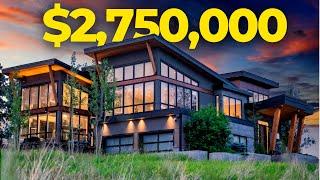 Inside a $2,700,000 Modern Mountain Inspired Acreage in Silverhorn - Bearspaw, Calgary Mansion Tour!