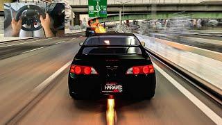 INSANE 5600HP AWD Honda Integra DC5 (Over 740 kmh) - Assetto Corsa | Steering Wheel Gameplay