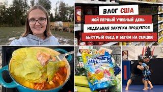 Мой Первый Учебный День | Недельная Закупка Продуктов | Быстрый Обед и Бегом на Секцию