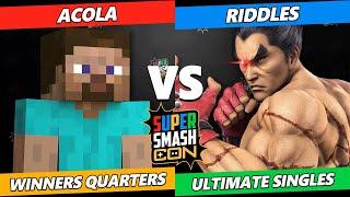 SSC 2023 Winners Quarters - acola (Steve) Vs. Riddles (Kazuya) Smash Ultimate Tournament