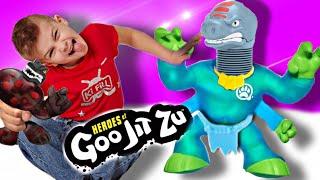 УНИЧТОЖАЕМ ПОДДЕЛКИ ГУДЖИТСУ Goo Jit Zu  DINO и СТРЕЙТЧ // #KiFill boys