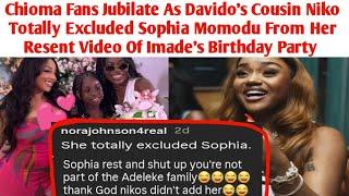 Chivido Fans Jubilate As Davido's Cousin Niko Excluded Sophia From Her Video Of Imade's Birthday