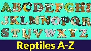 A-Z Reptiles with Alphabetimals | Reptiles for Kids | Learn ABC animal Book | A-Z Animals Flashcards