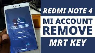 How to remove Mi Account in Redmi Note 4 MRT Key