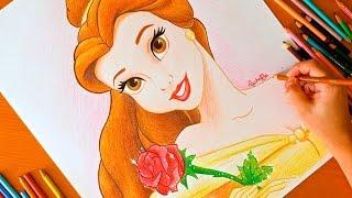 Drawing: PRINCESS BELLE | Disney | BUDGET ART