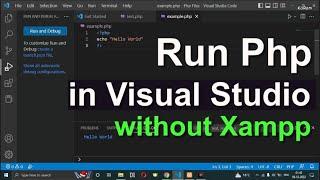 how to run php program in visual studio code without xampp  #php #visualstudio #programming