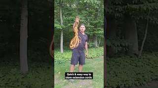 Quick & easy way to store extension cords with getting tangled #renotips #diy #diytips #carpentry