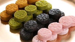 Korean traditional pressed cookies (Dasik: 다식)