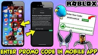 HOW TO ENTER PROMO CODES IN ROBLOX MOBILE APP - iPhone, Android