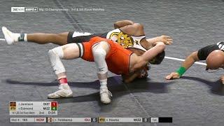 141lbs Josh Edmond (Missouri) vs Tagen Jamison (Oklahoma State)