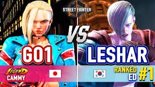 SF6  GO1 (Cammy) vs LESHAR (#1 Ranked Ed)  Street Fighter 6 High Level Gameplay