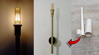 How to Make Simple, Unique and Luxurious Decorative Wall Lights from PVC Pipe