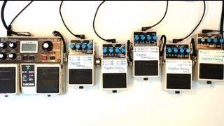 Boss Digital Delay Shootout DD2 DD3 DD5 DD6 DD7 DD20