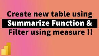 How to SUMMARIZE with Filter/Condition using Dax in PowerBI | MiTutorials